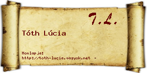 Tóth Lúcia névjegykártya