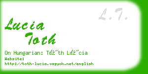 lucia toth business card
